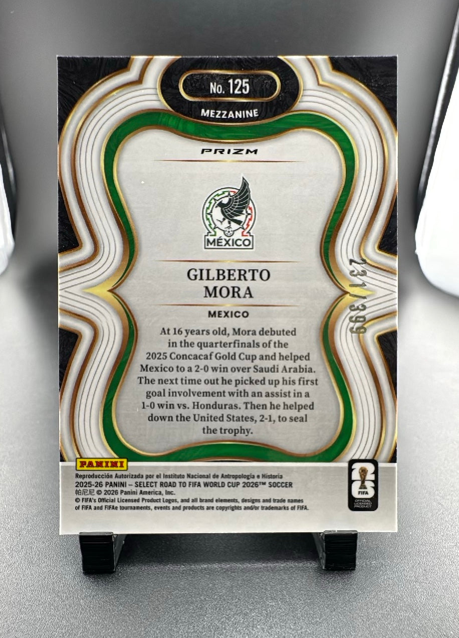 2026 Panini Select Road to FIFA World Cup 2026 Gilberto Mora #125 Pink /399 RC