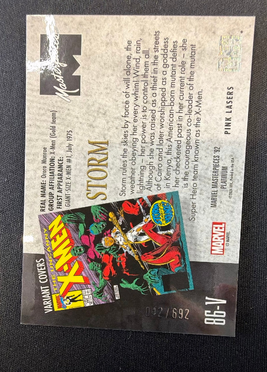 2024 Upper Deck Marvel Masterpieces '92 Platinum Variant Cover #86-V Pink Lasers