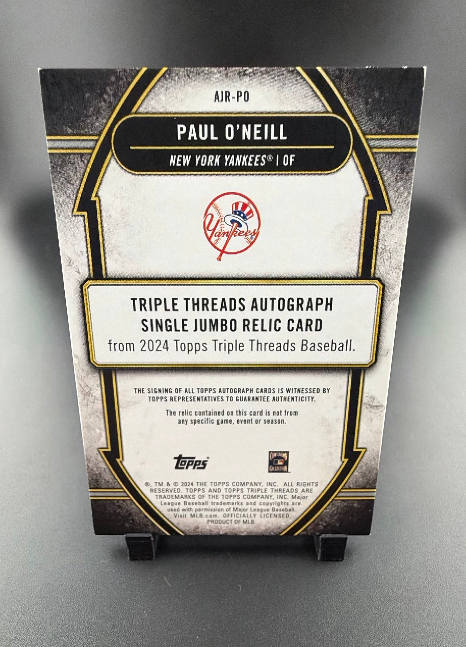 2024 Topps Triple Threads Paul O'Neill #AJR-PO Green /90 Memorabilia