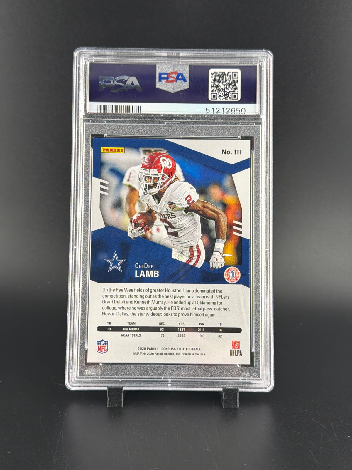 2020 Panini Donruss Elite Ceedee Lamb #111 Red PSA 9