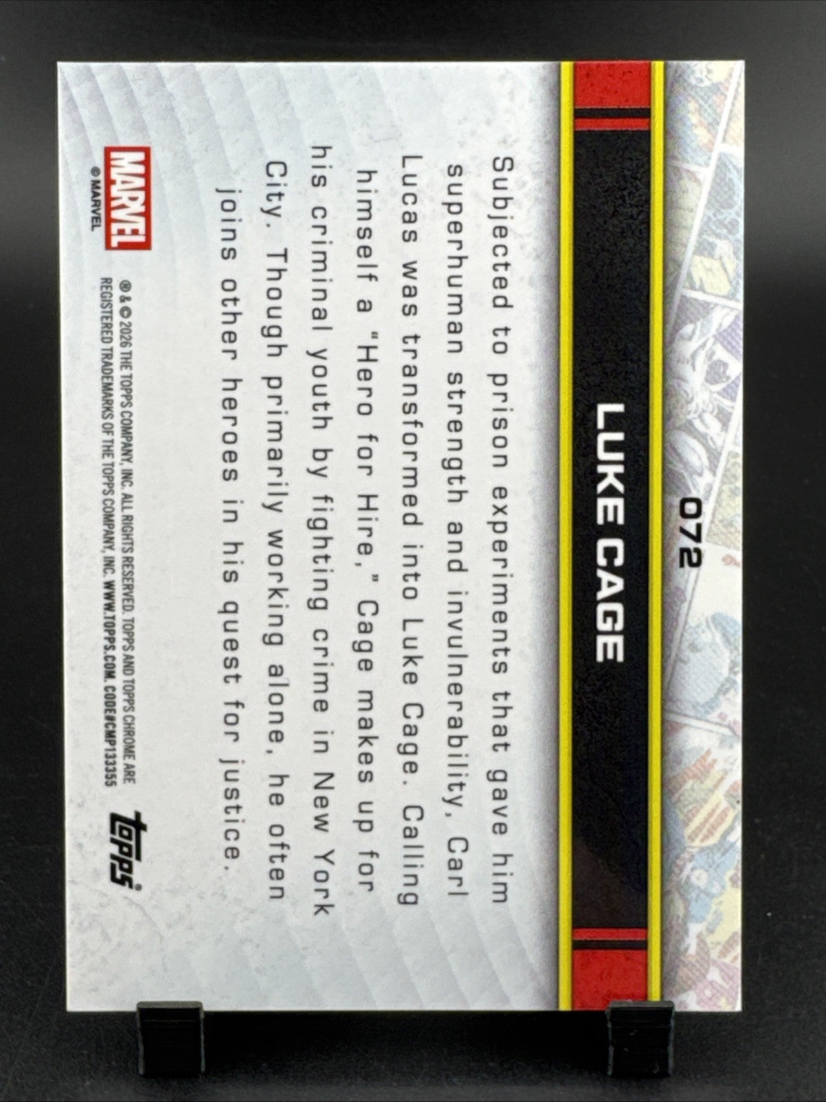 2026 TOPPS CHROME MARVEL LUKE CAGE GOLD /50
