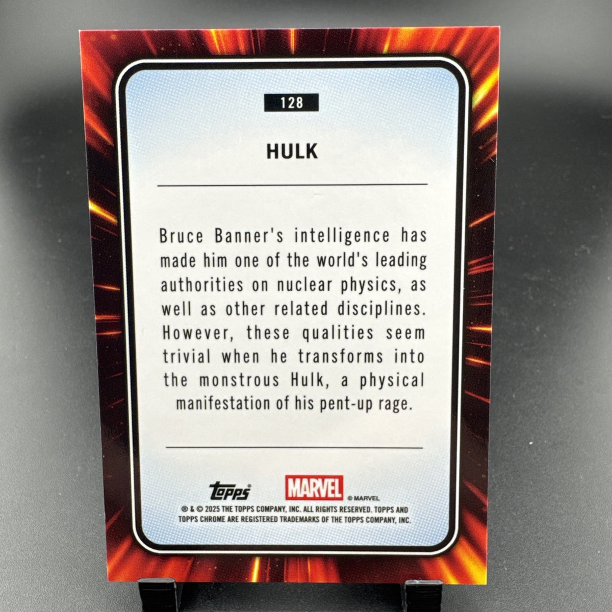 2025 Topps Marvel Chrome Hulk 29/62 Blue And Red Spider Web Parallel