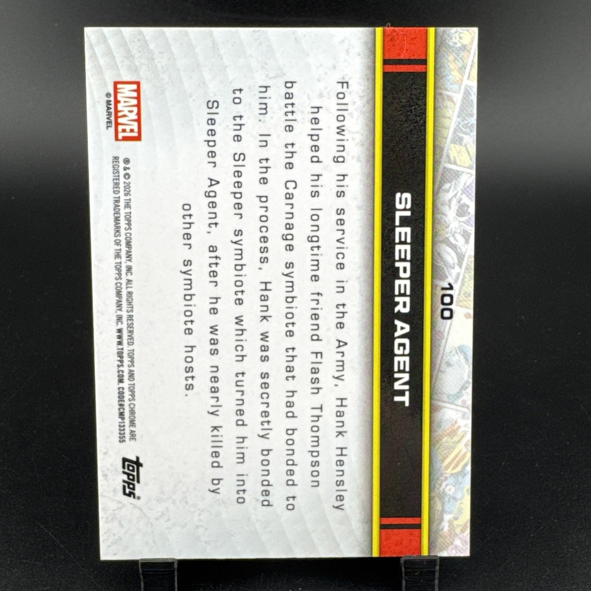 2026 Marvel Chrome Sleeper Agent 3/80 Blue And Yellow #100