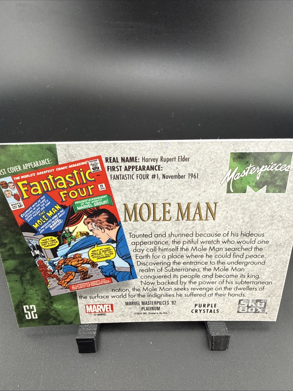 Marvel Masterpieces 92 Platinum - Purple Crystals Mole Man
