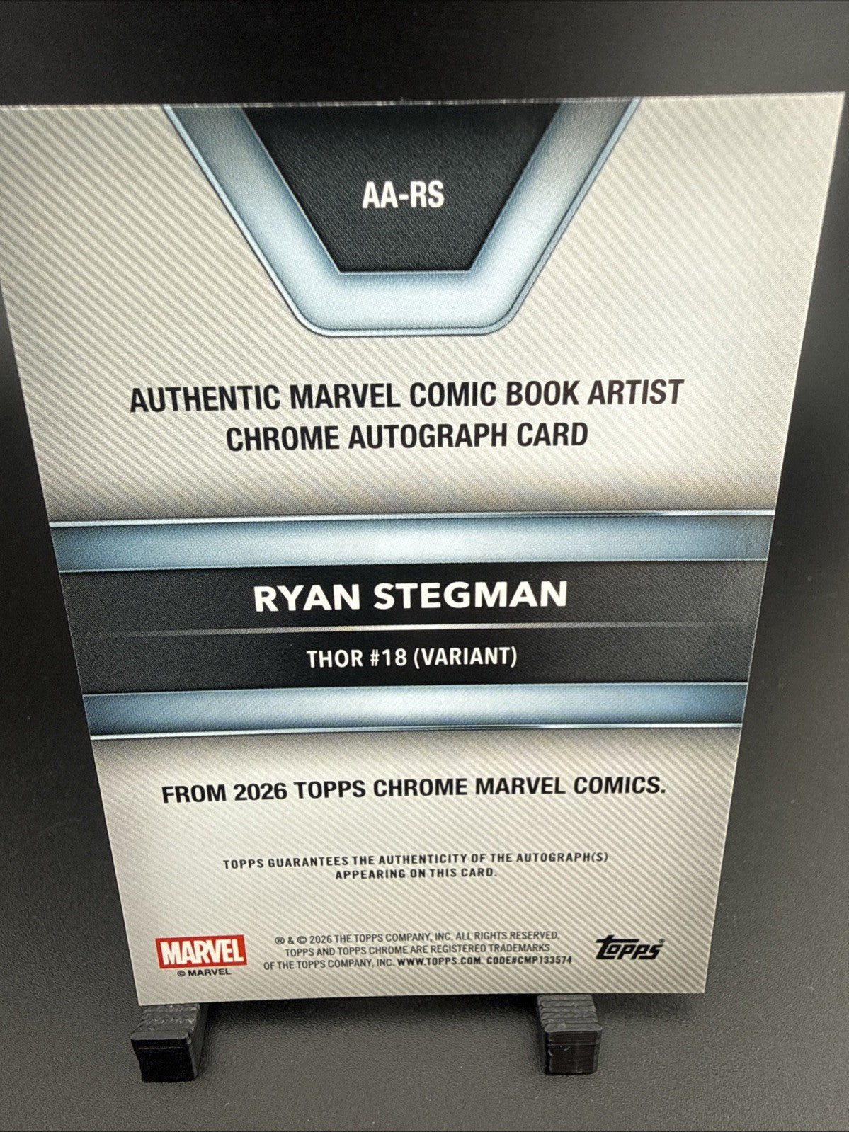 2026 Topps Chrome Marvel Ryan Stegman Artist Auto AA-RS Throg