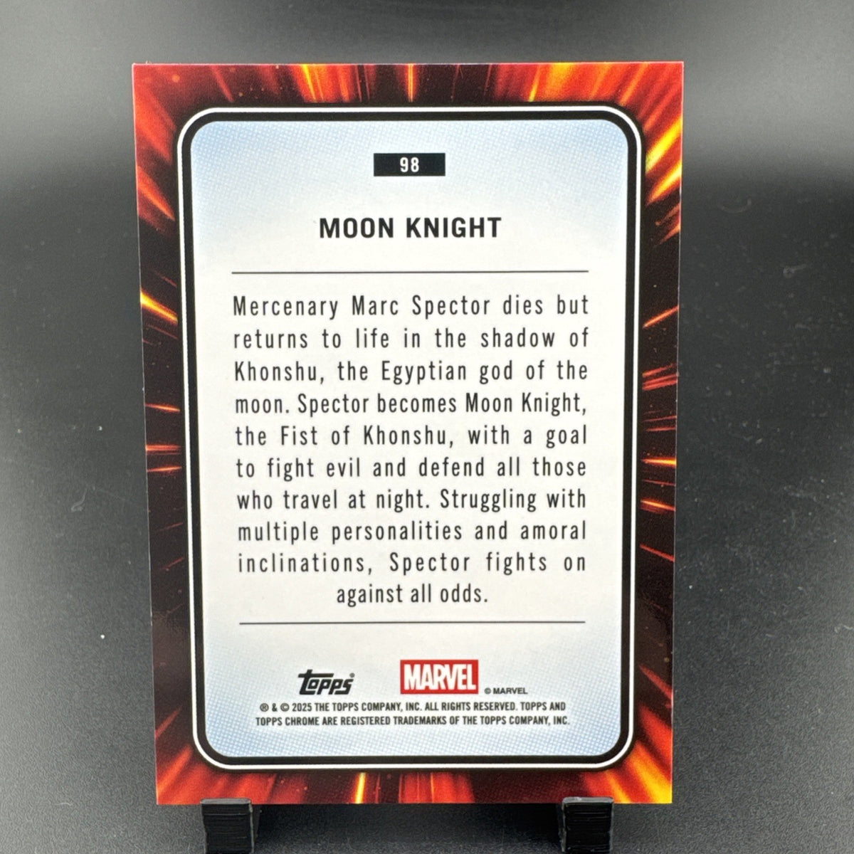 2025 Topps Marvel #98 Moon Knight 18/62 SSP