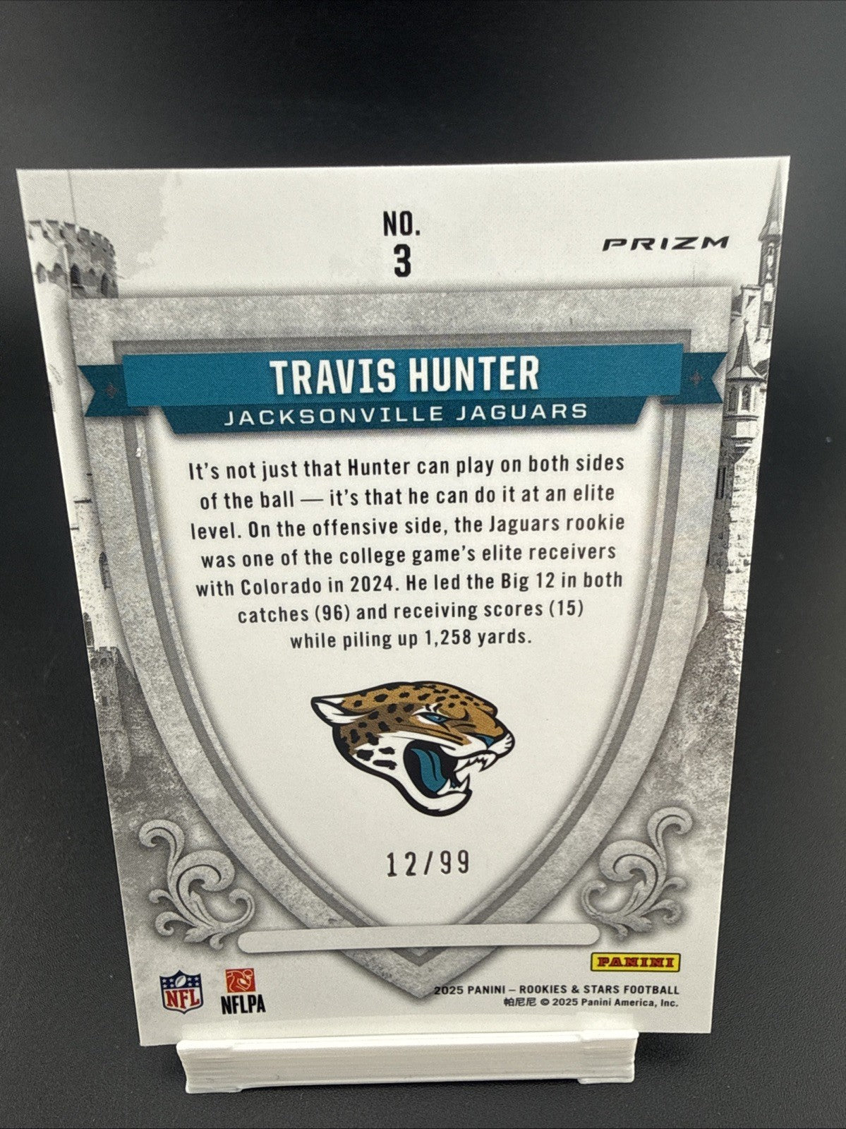 2025 Panini Rookies & Stars - Crusade Travis Hunter #3 Red /99 (RC)