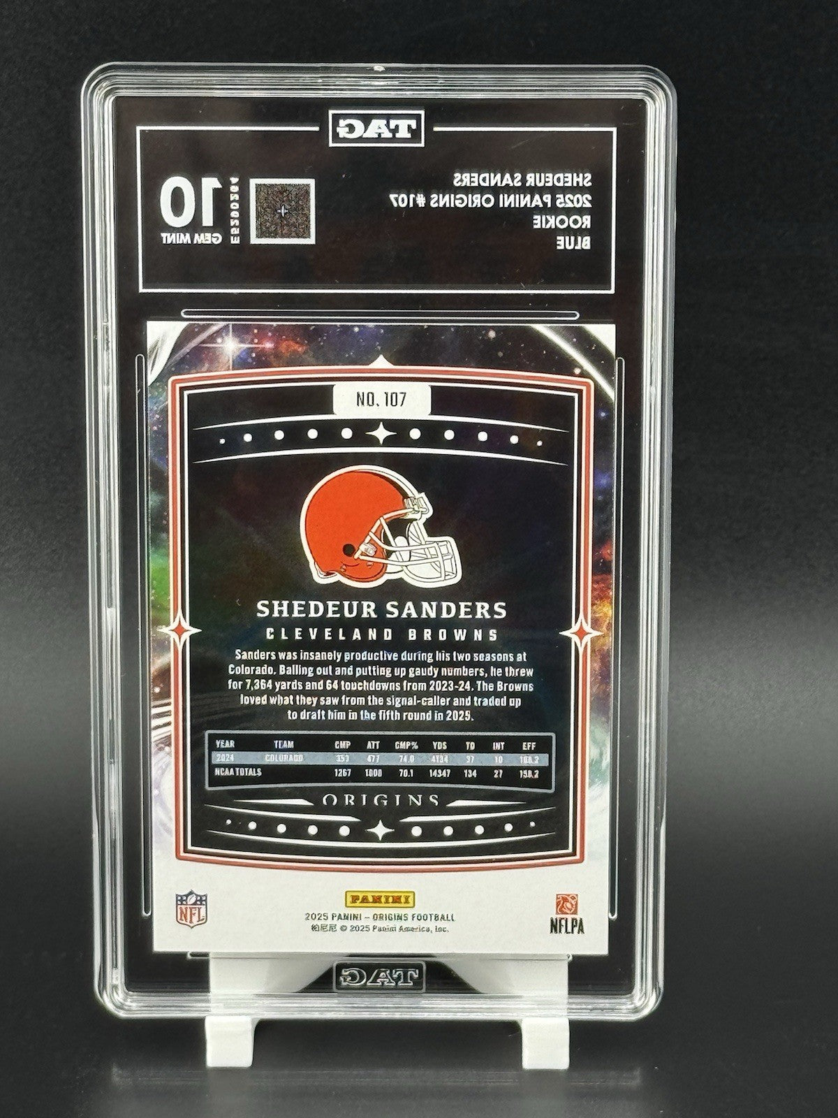 2025 Panini Origins Football Shedeur Sanders Rookie Blue #/199