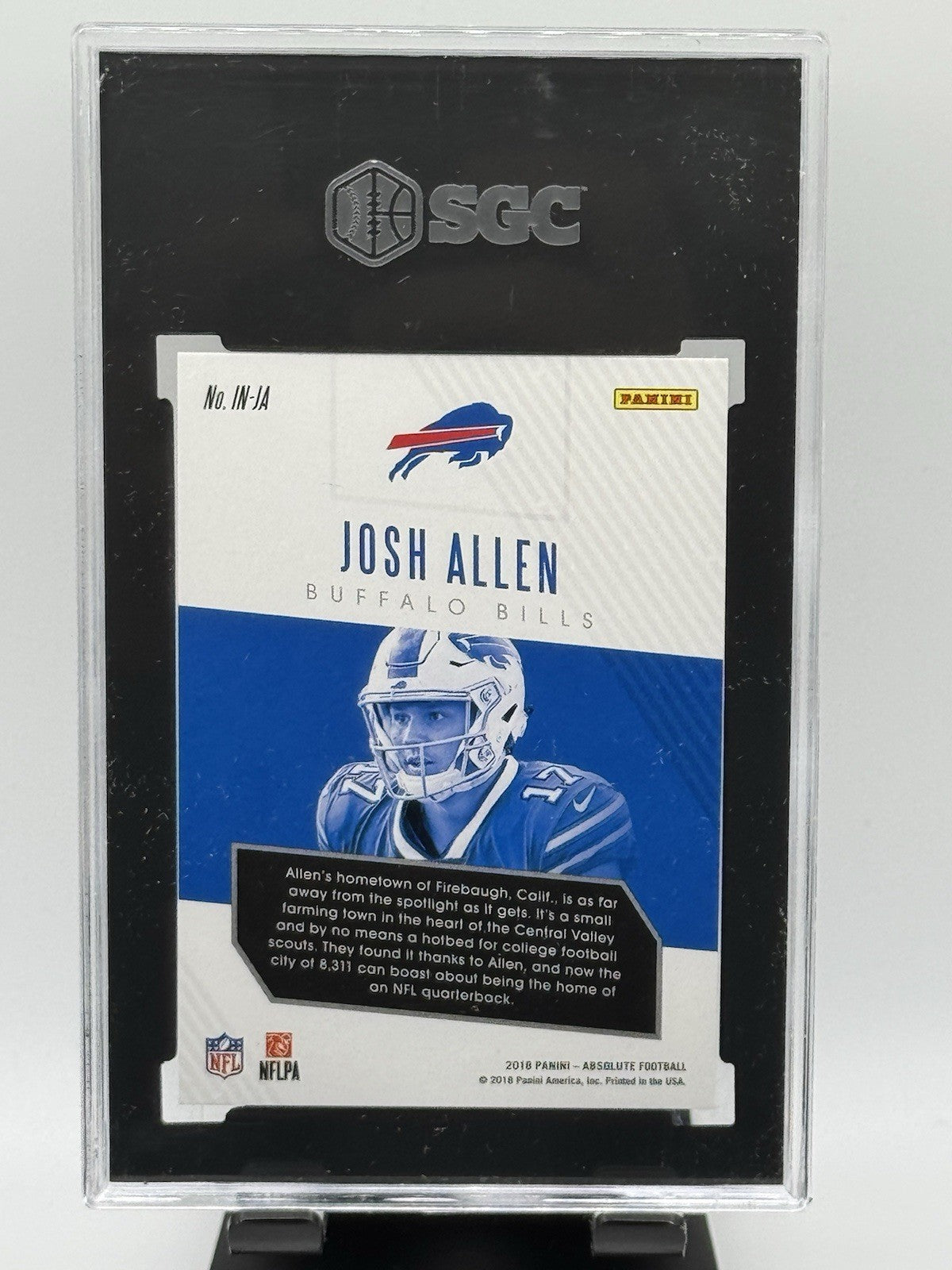 2018 Josh Allen Absolute Gold Spectrum Gold Introductions SGC 10 Buffalo Bills