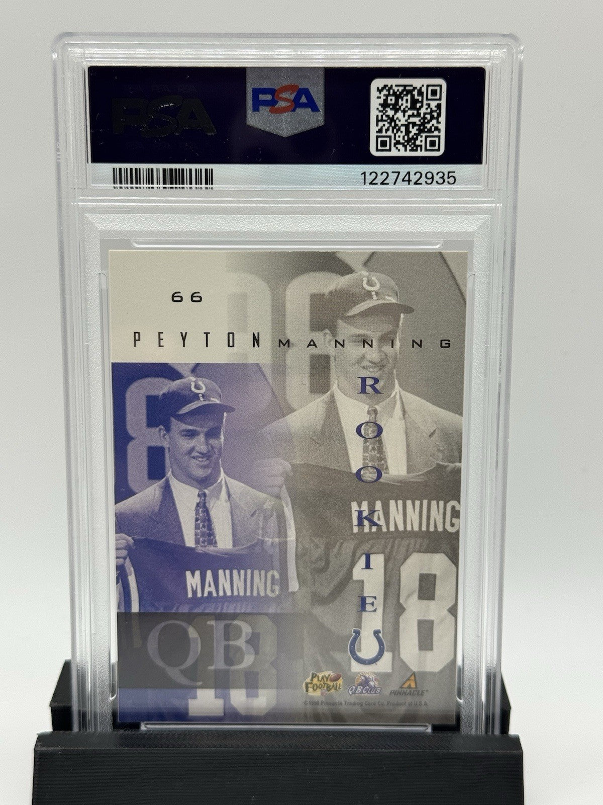 1998 Pinnacle Mint Collection Peyton Manning #66 RC PSA 7