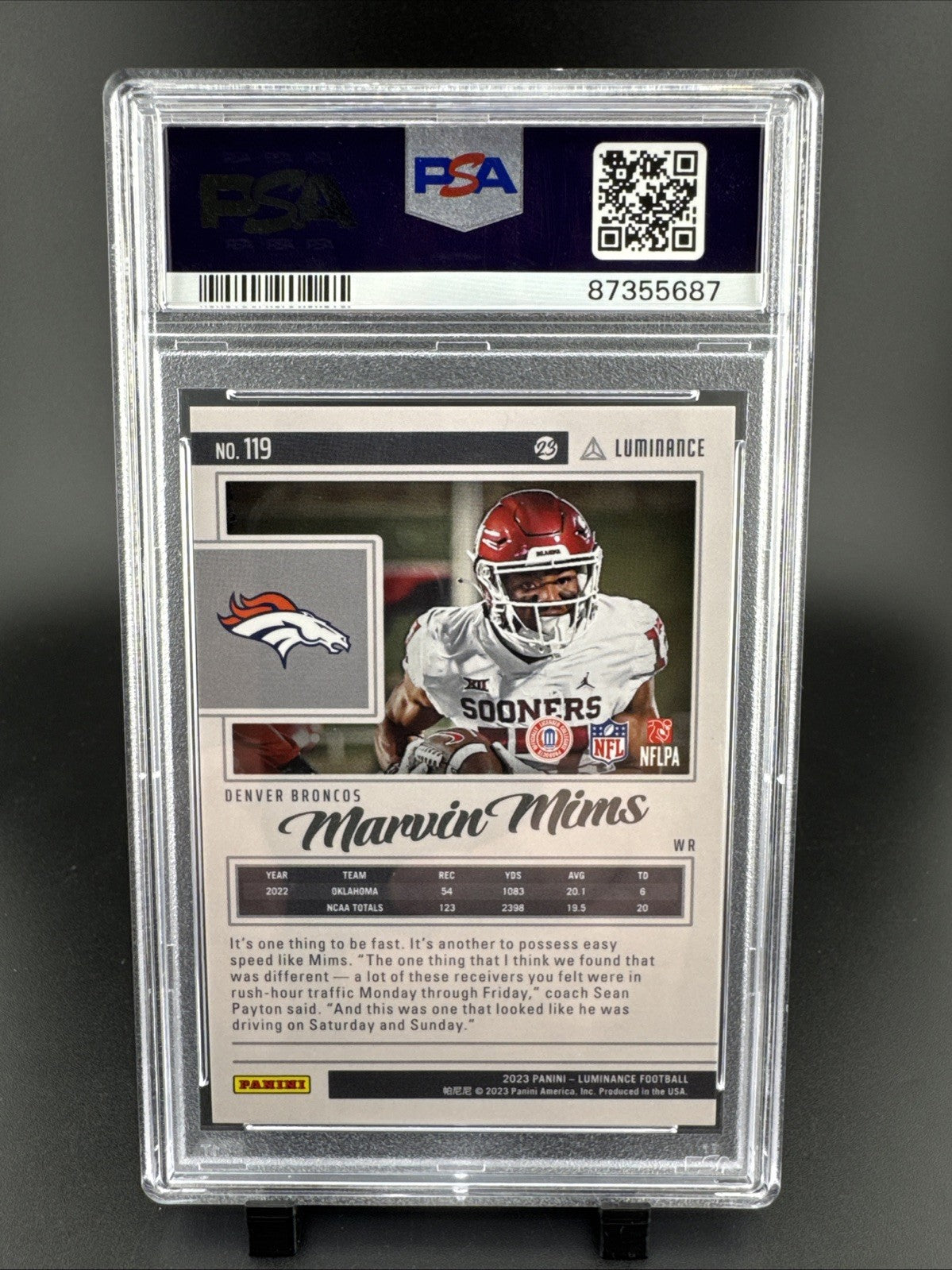 2023 Panini Luminance - Rookie Marvin Mims #119 Pink /10 (RC)