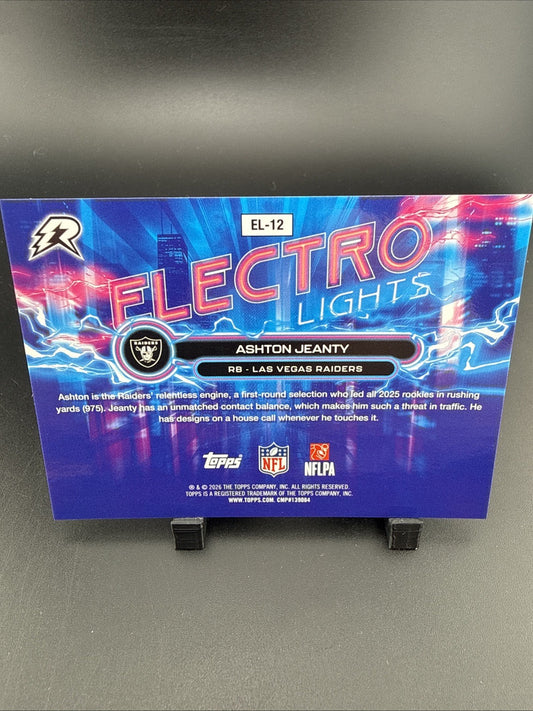 Topps Resurgence Electro Lights Rookie Ashton Jeanty Raiders #EL-12 CASE HIT