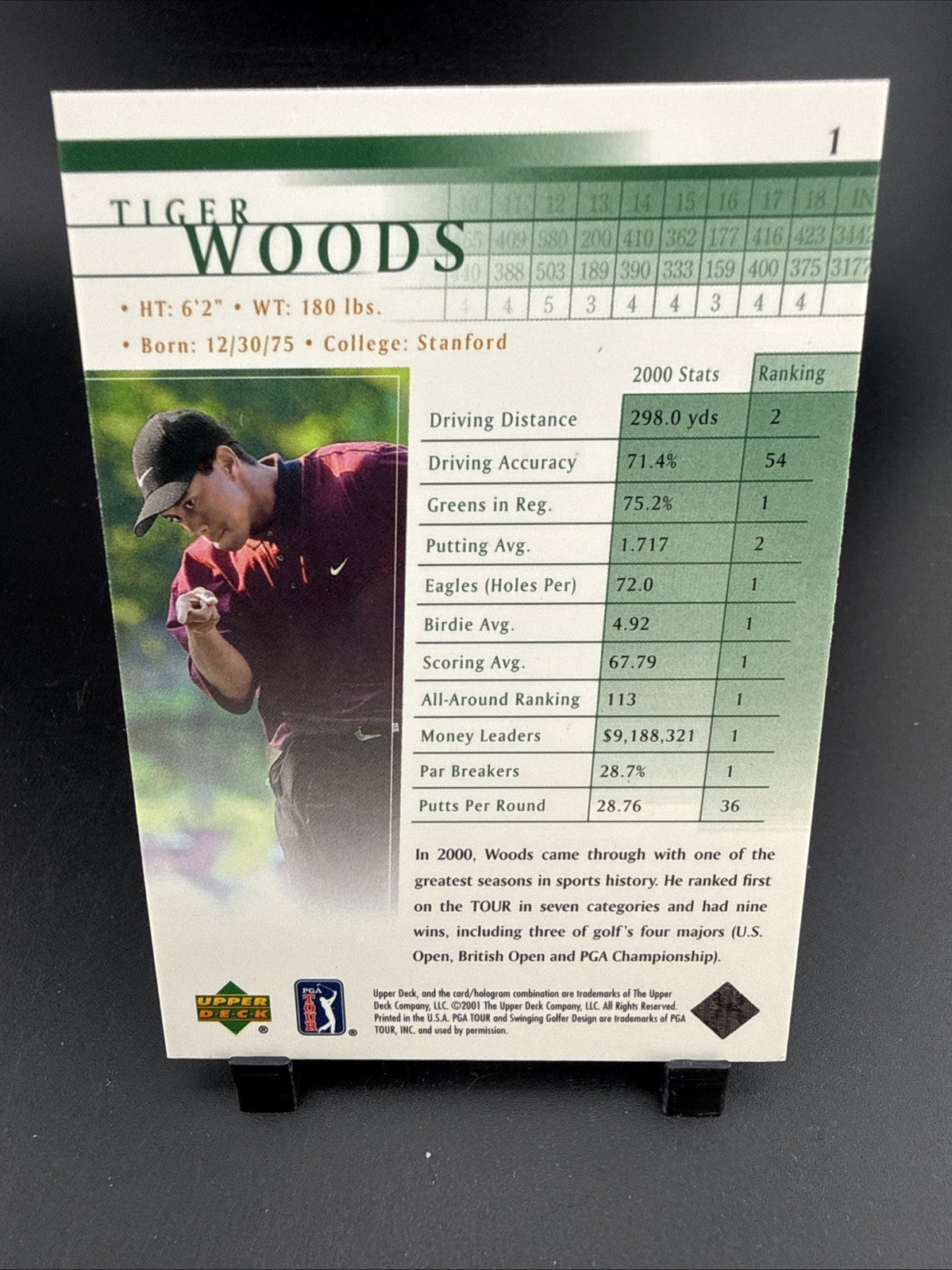2001 Upper Deck - Tiger Woods #1 (RC)