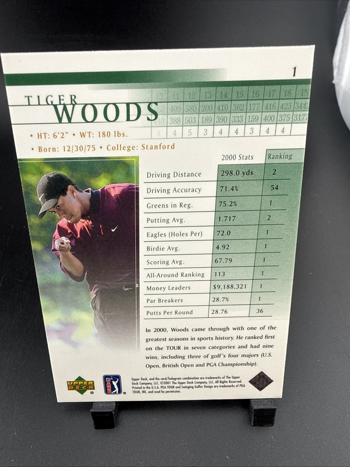 2001 Upper Deck - Tiger Woods #1 (RC)