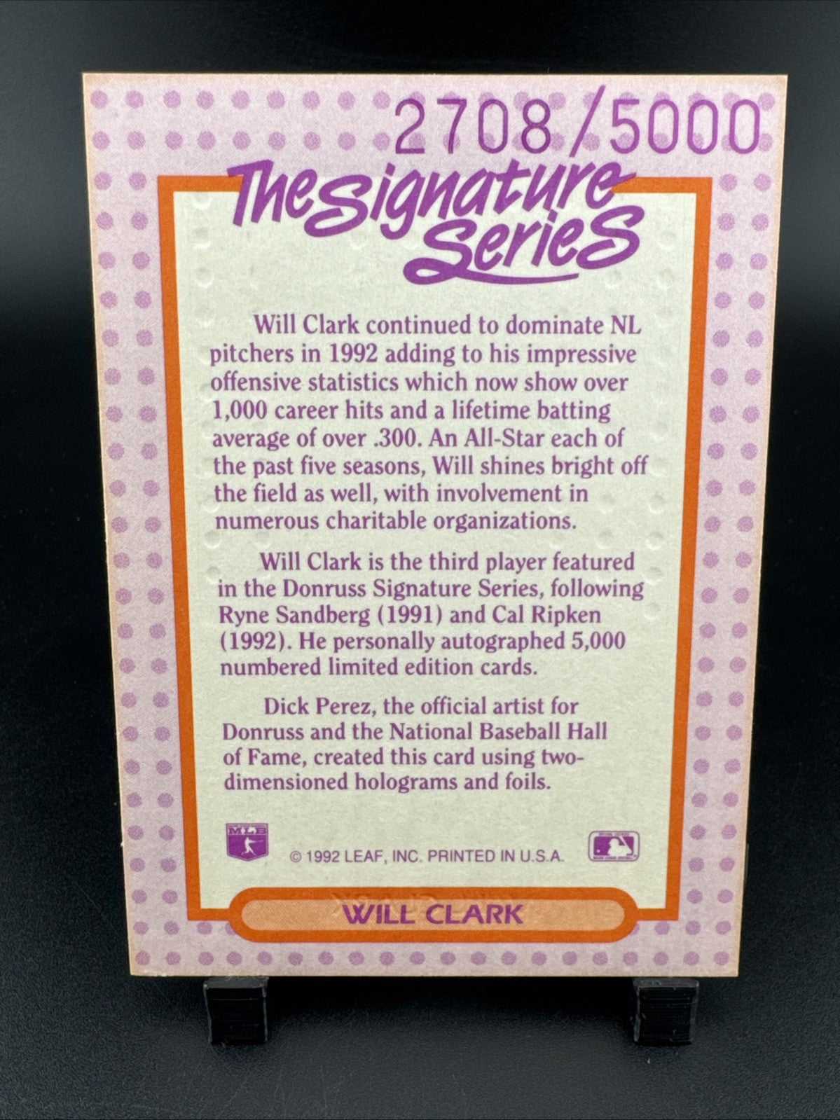 1993 Donruss - The Signature Series Will Clark /5000 (AU)