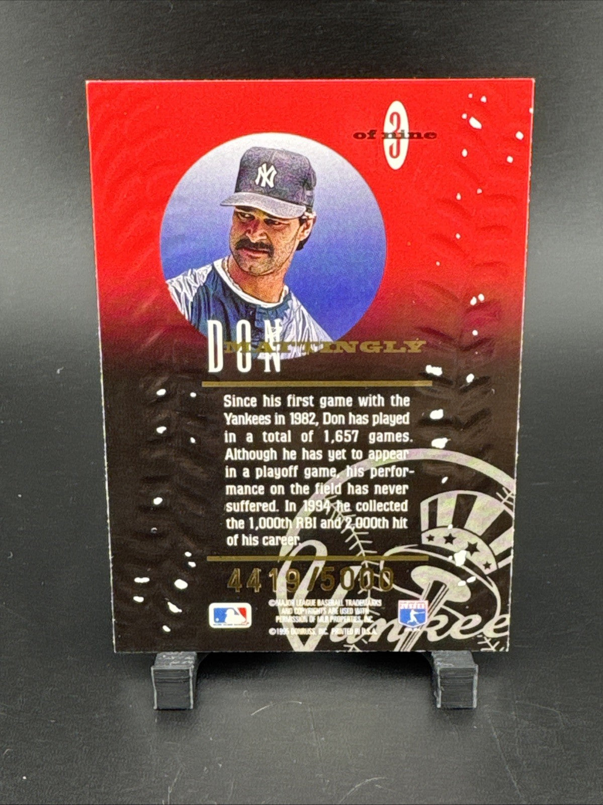 1995 Leaf - Statistical Standouts Don Mattingly #3 /5000