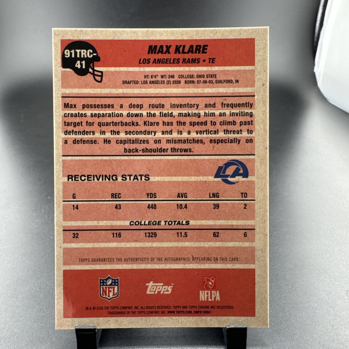 2026 Topps Max glare Silver Pack Auto 35th Anniversary #91TRC-41