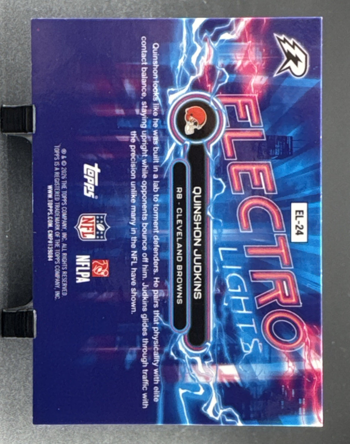 Topps 2025 Resurgence Electro-Lights EL-24 Quinshon Judkins Browns RC SSP #EL-24