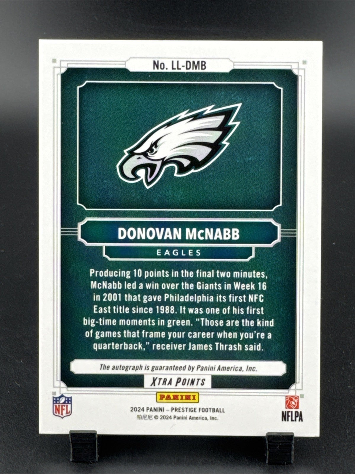 2024 Panini Prestige Living Legends Donovan McNabb #LL-DMB Xtra Points