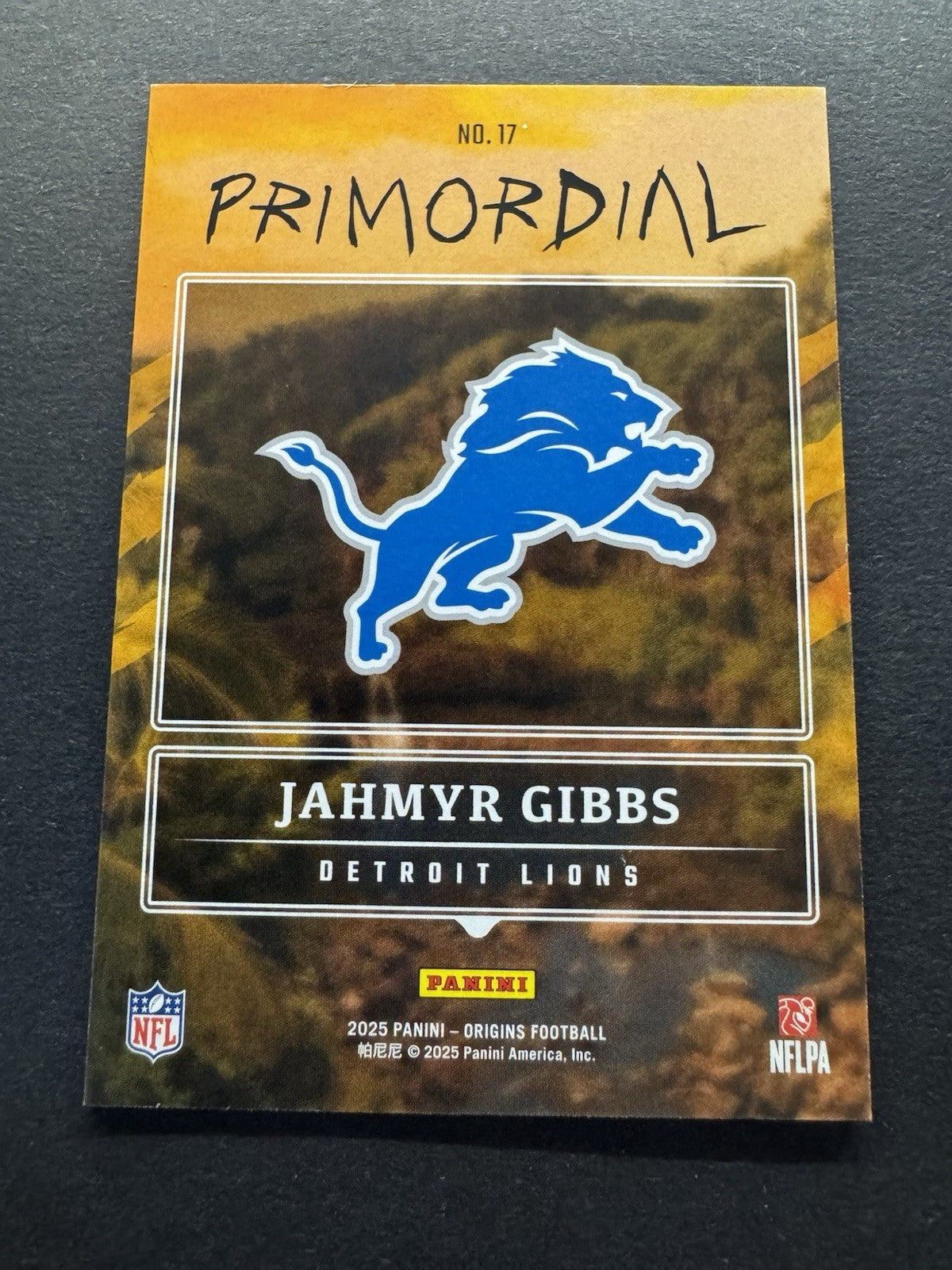 2025 Panini Origins Case Hit! Jahmyr Gibbs Primordial Detroit Lions