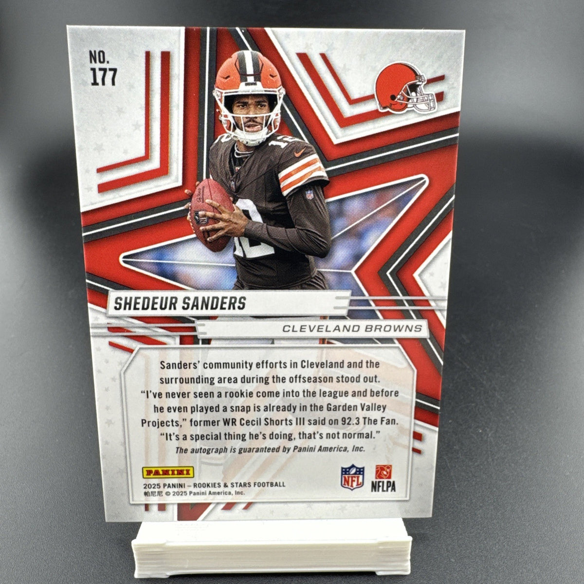 2025 Panini Rookies & Stars - Rookies Shedeur Sanders #177 Red Signatures...