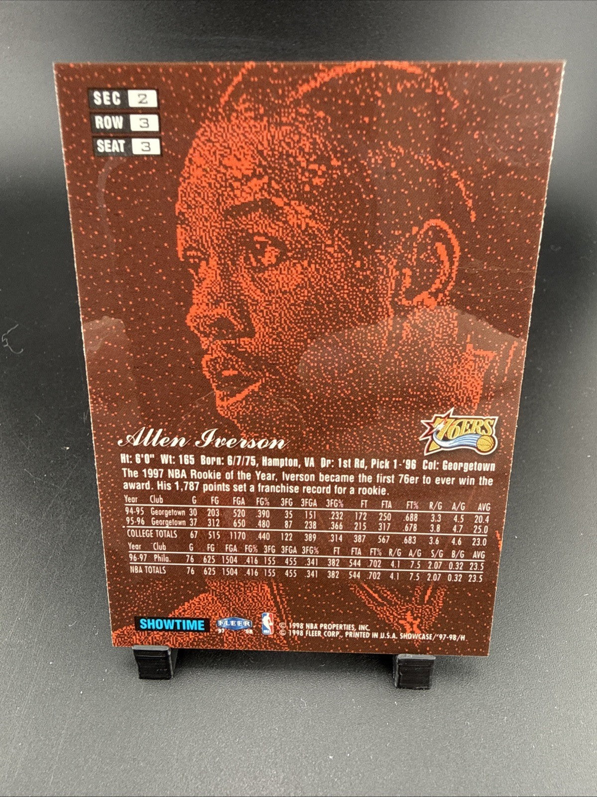 1997-98 Flair Showcase - Allen Iverson #3 Row 3
