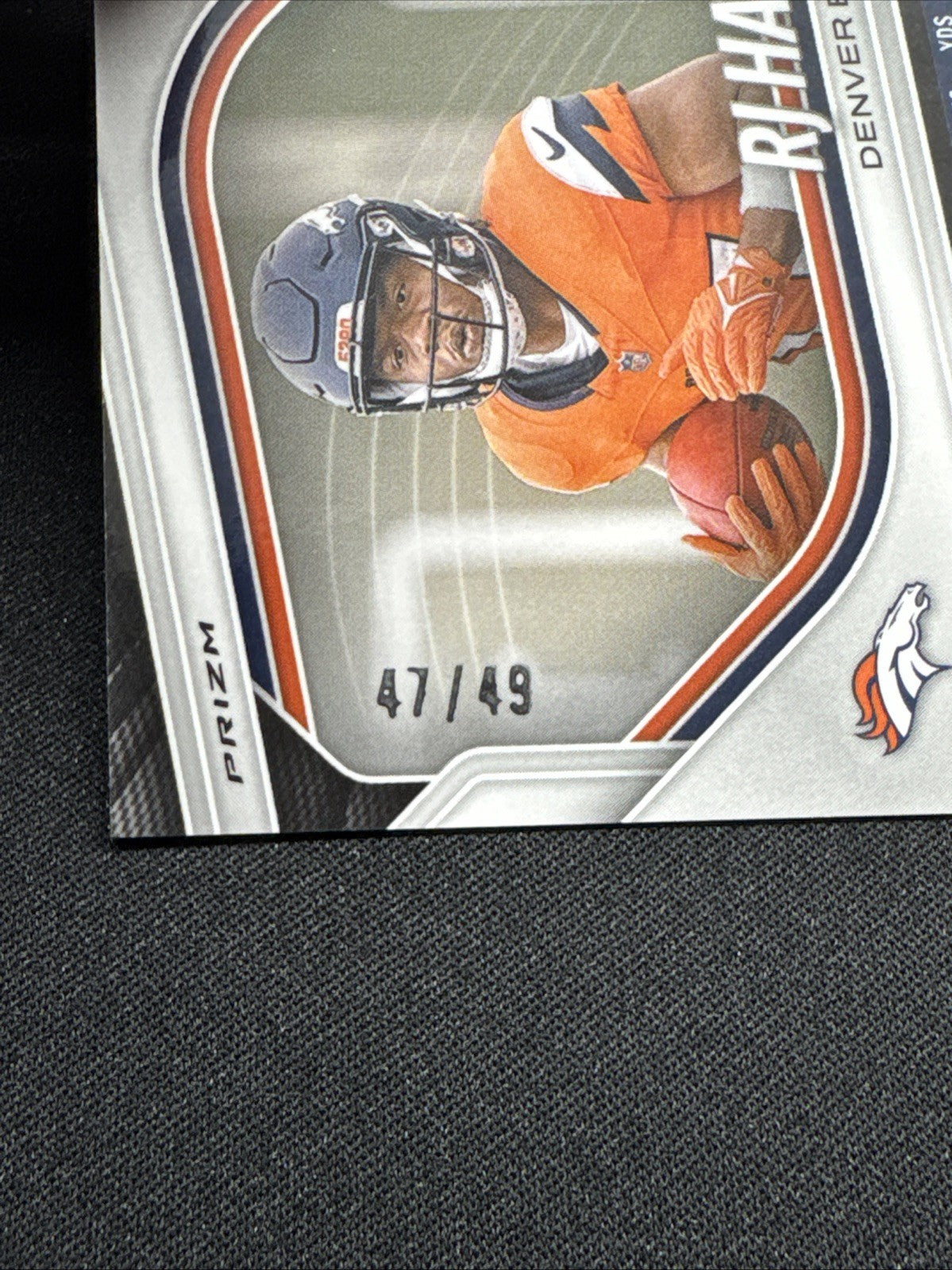 2025 Panini Prizm Rookie Auto Purple R.J. Harvey 47/49 Denver Broncos