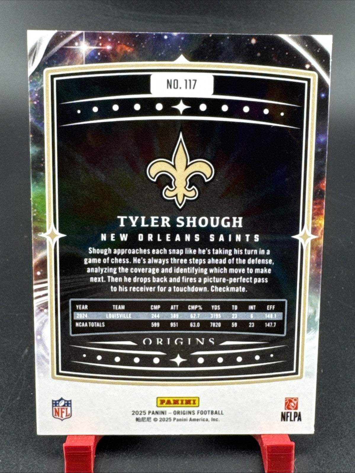 2025 Panini Origins Tyler Shough, Tyler Shough #117 Red 50/299 (RC)
