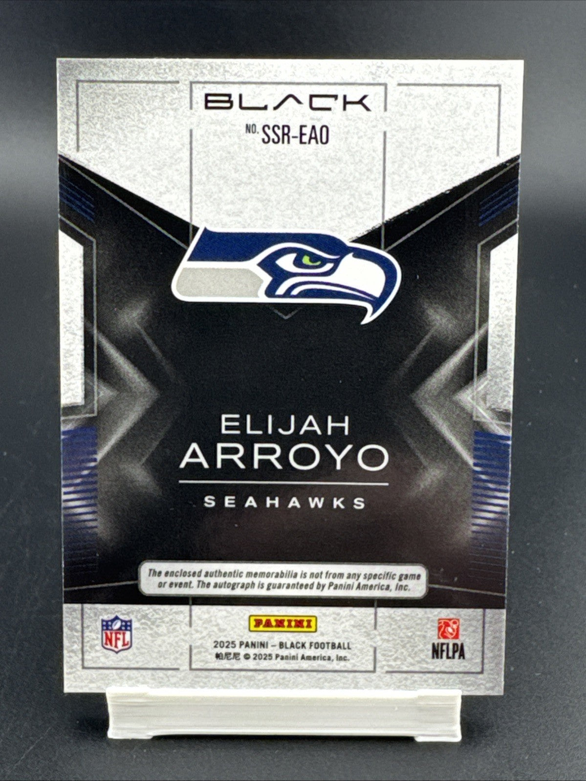 2025 Panini Black Sizeable Signatures Rookie Jerseys Elijah Arroyo #SSREAO 82/99