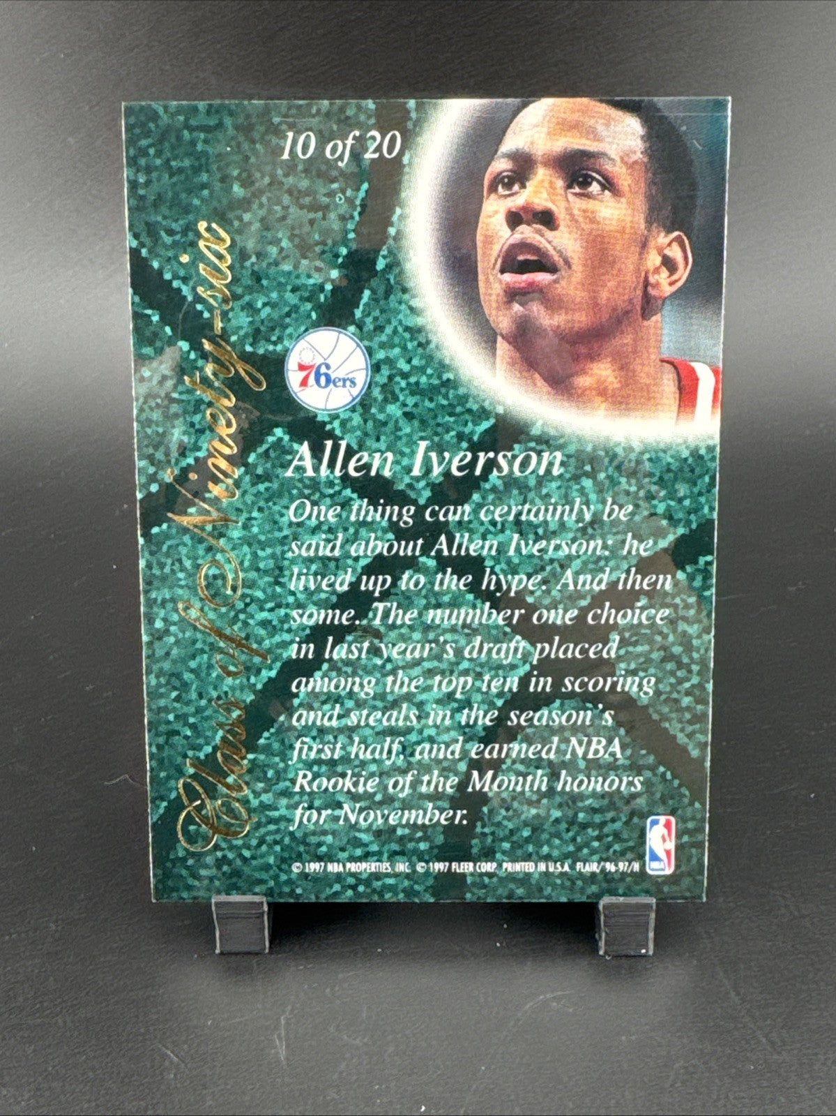 1996-97 Flair Showcase - Class of Ninety-Six Allen Iverson #10 (RC)
