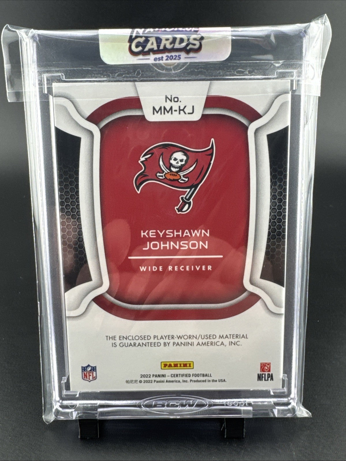 2022 Panini Certified #MM-KJ Keyshawn Johnson 22/50 Player Worn Material