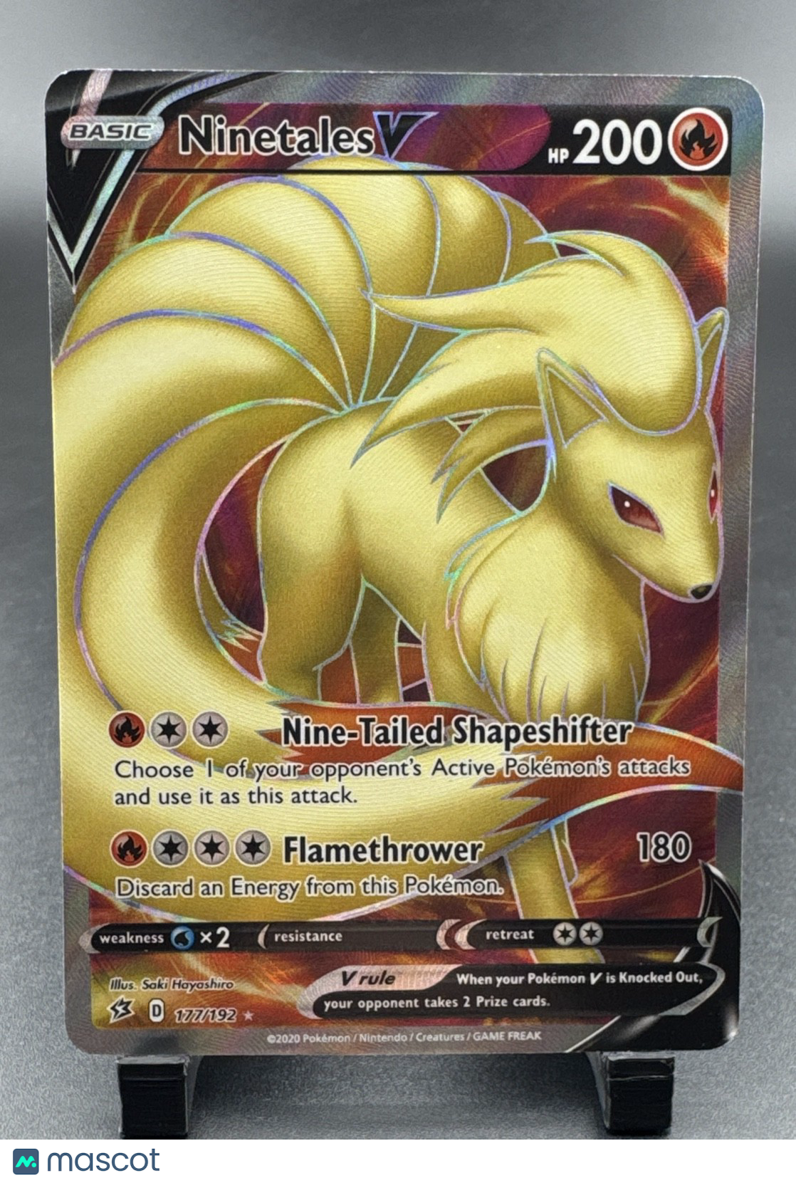 Ninetales V (Full Art) 177/192 Swsh02: Rebel Clash Holo
