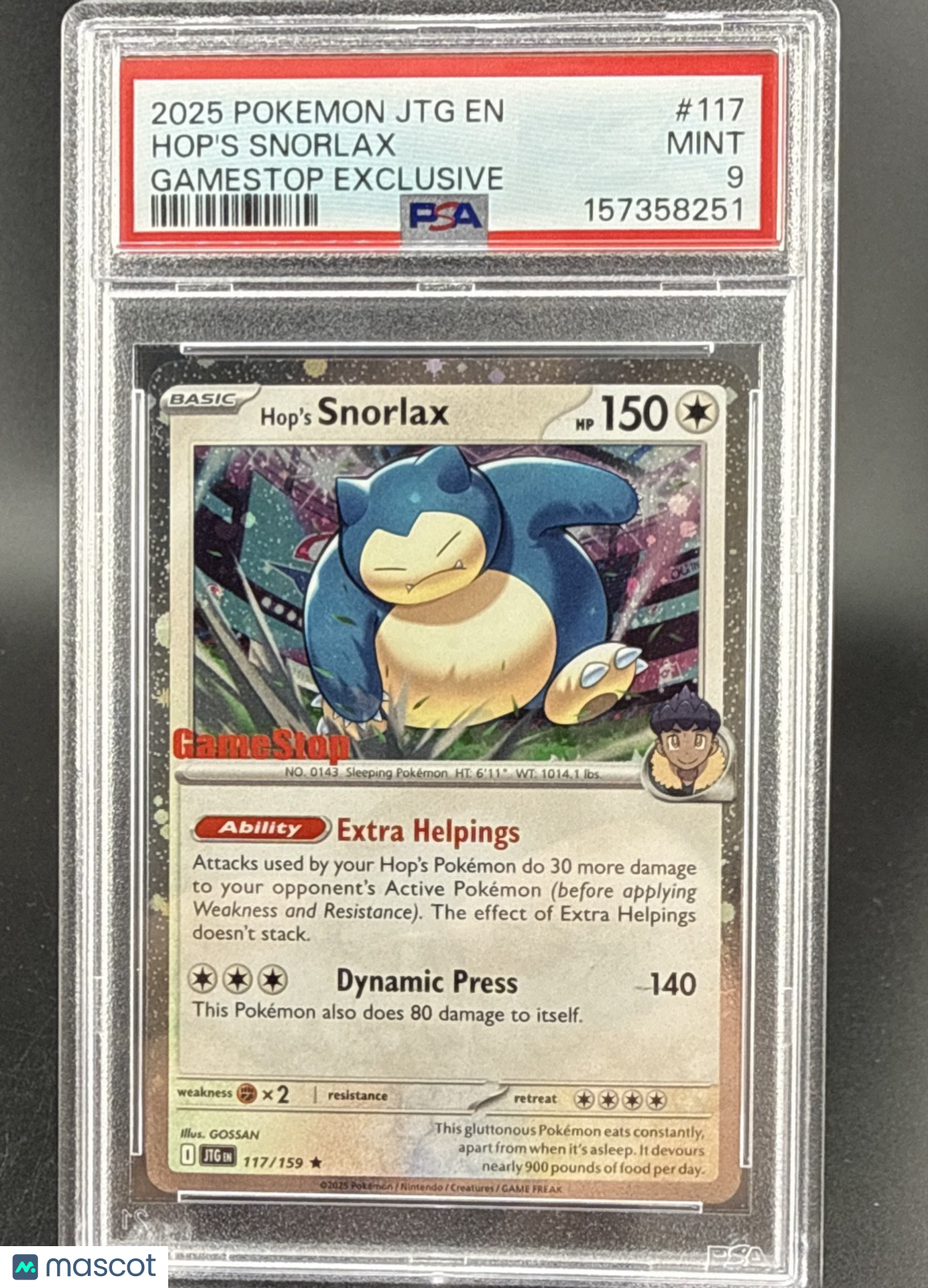 Hop's Snorlax - (GameStop) (Cosmos Holo) 117/159 Miscellaneous Cards & Products