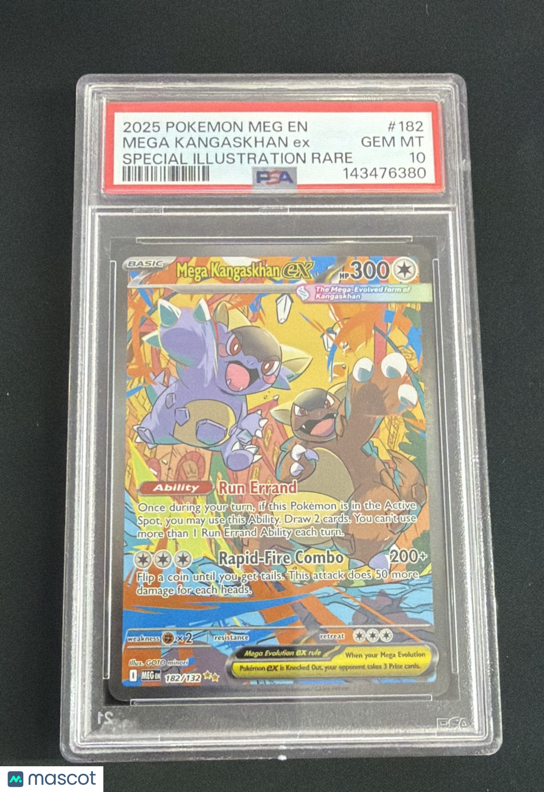 Mega Kangaskhan ex 182/132 Me01: Mega Evolution Holo PSA 10