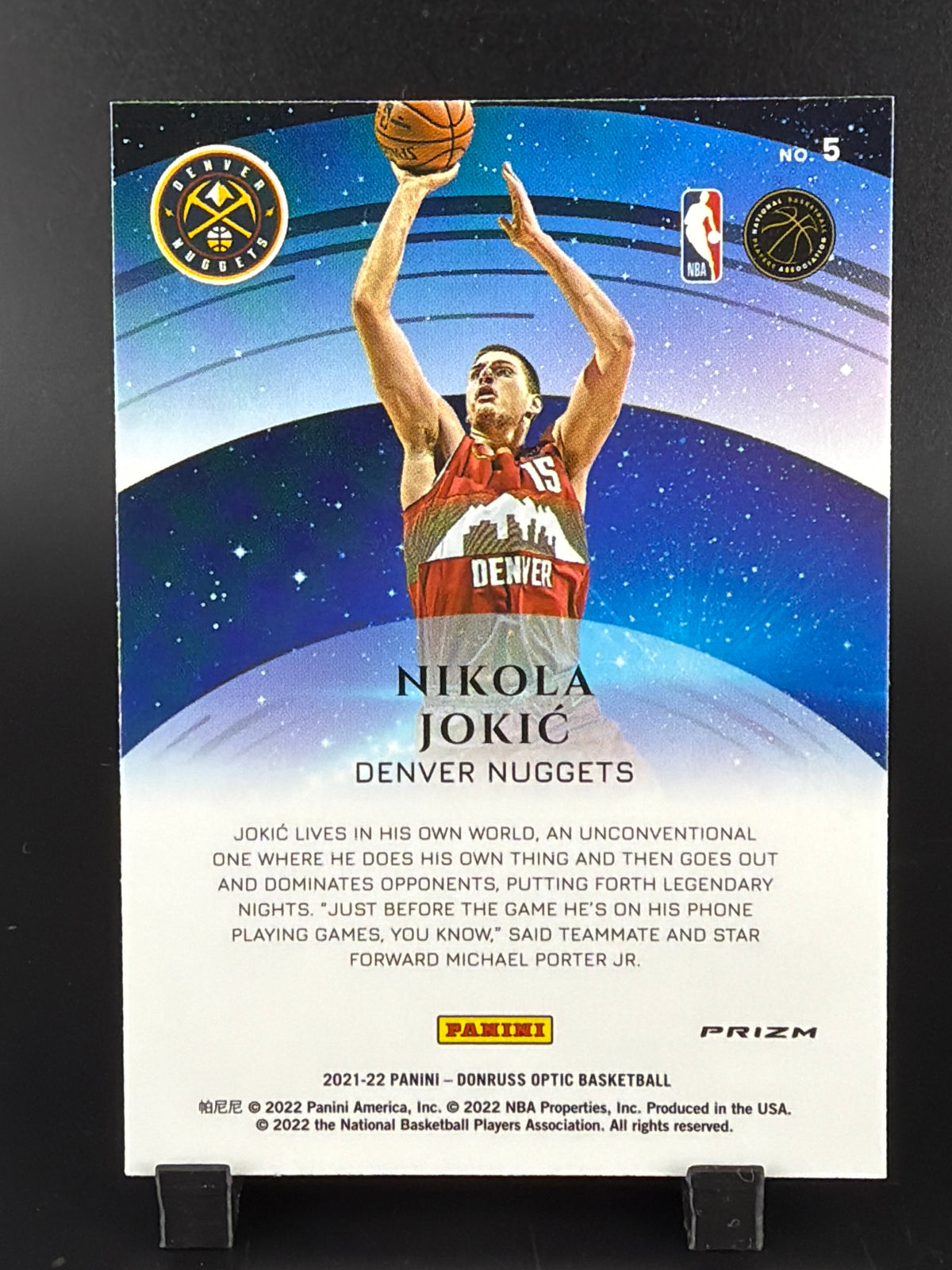 2022 Panini Donruss Optic Nikola Jokić #5 Red Pulsar