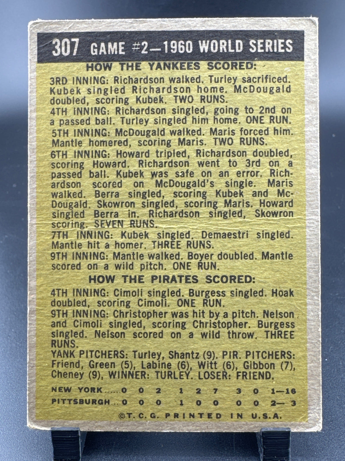 1961 Topps Mickey Mantle #307