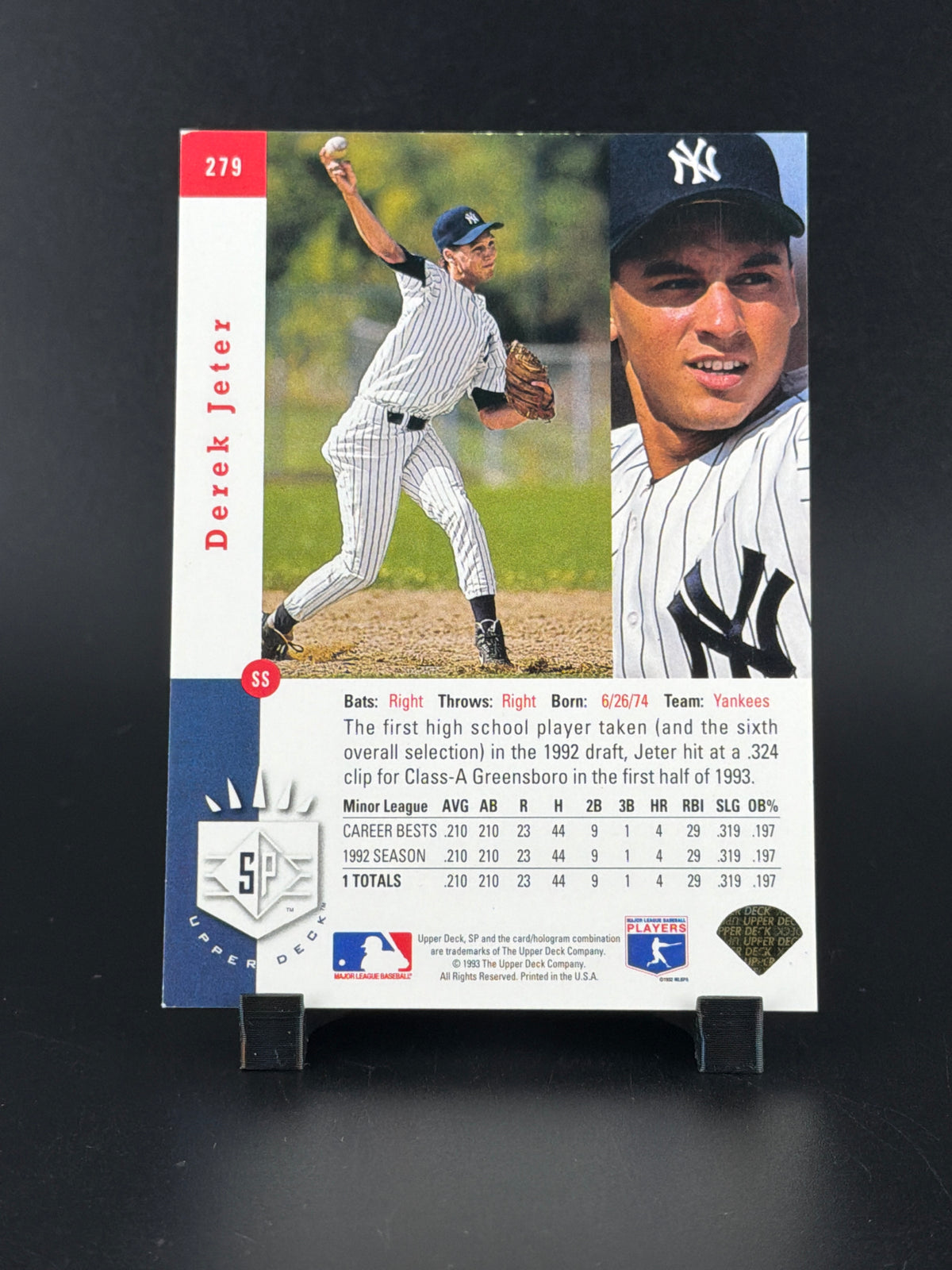 1993 Upper Deck SP Derek Jeter #279