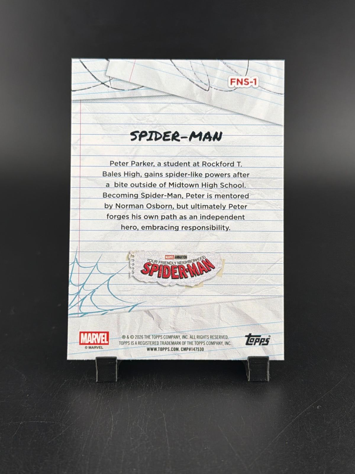 2026 Topps Your Friendly Neighborhood Spider-Man #FNS-1