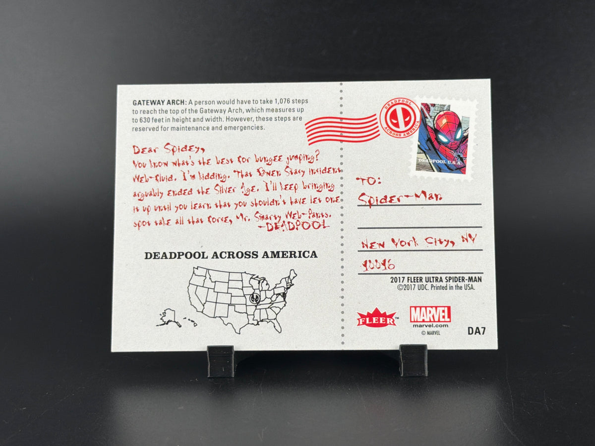2017 Fleer Ultra Spider-Man Deadpool Across America Insert #DA7