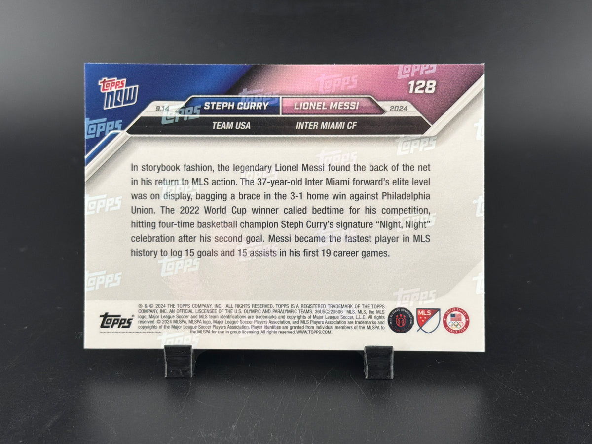 2024 Topps Now MLS Lionel Messi Steph Curry #128