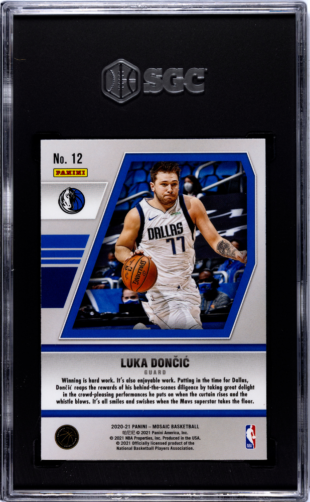 2020 Panini Mosaic Luka Doncic #12 Will To Win SGC 10