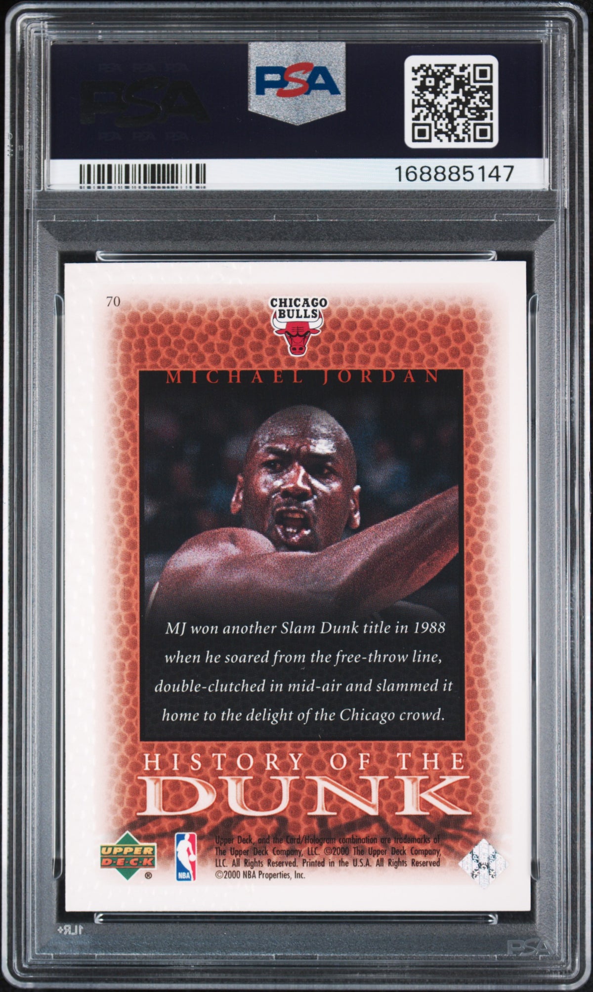 1999 Upper Deck Legends Michael Jordan #70 PSA 9