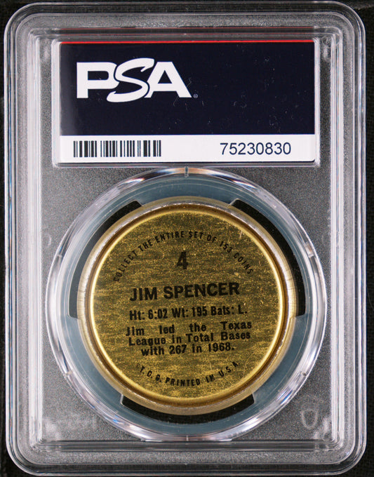 1971 Topps Coins Jim Spencer #4 PSA 7