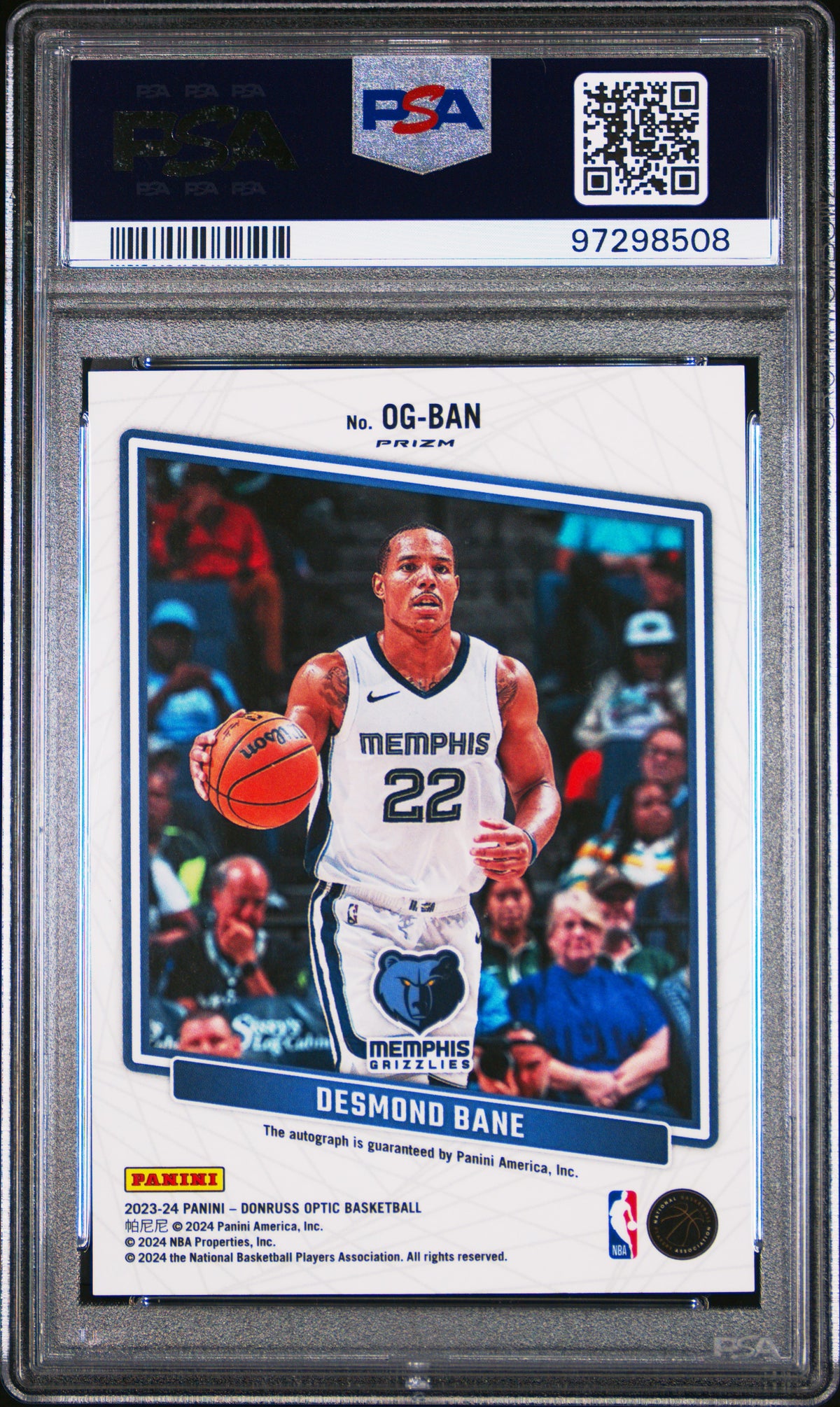 2023 Panini Donruss Optic Opti-Graphs Desmond Bane #OGBAN Choice PSA 10