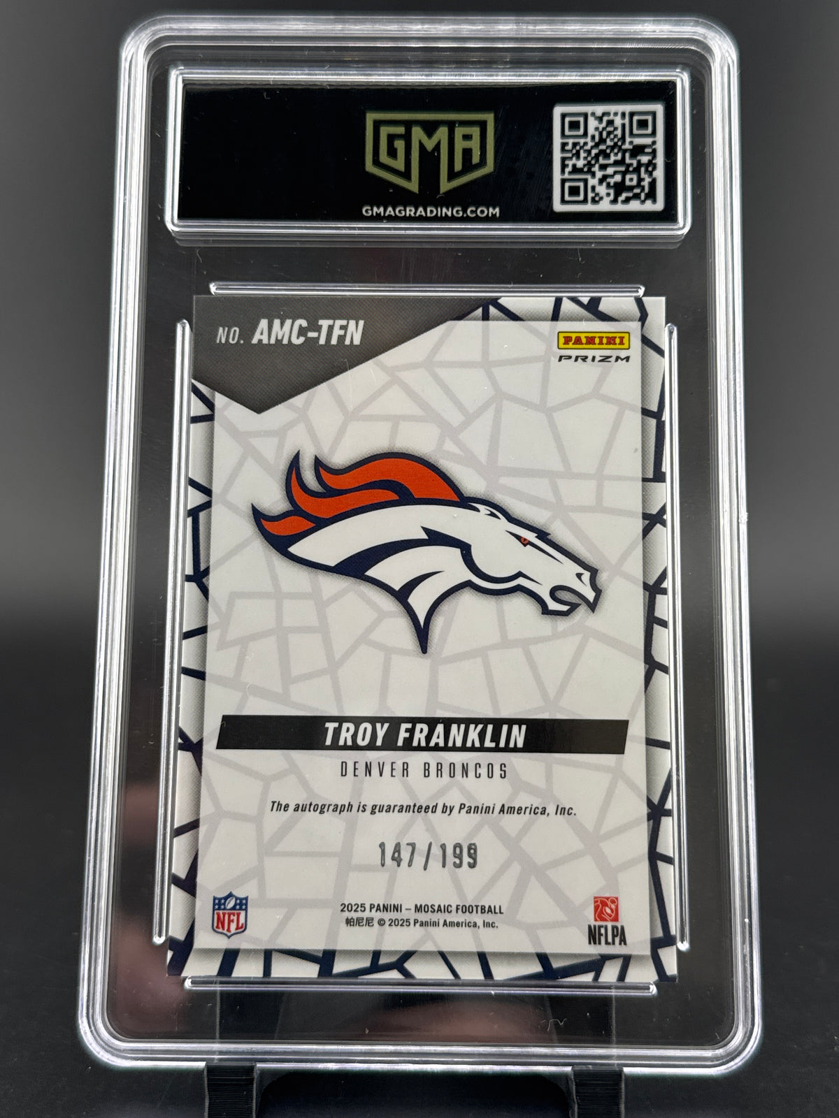 2025 Panini Mosaic Troy Franklin #AMC-TFN Red /199 GMA 10 Panini