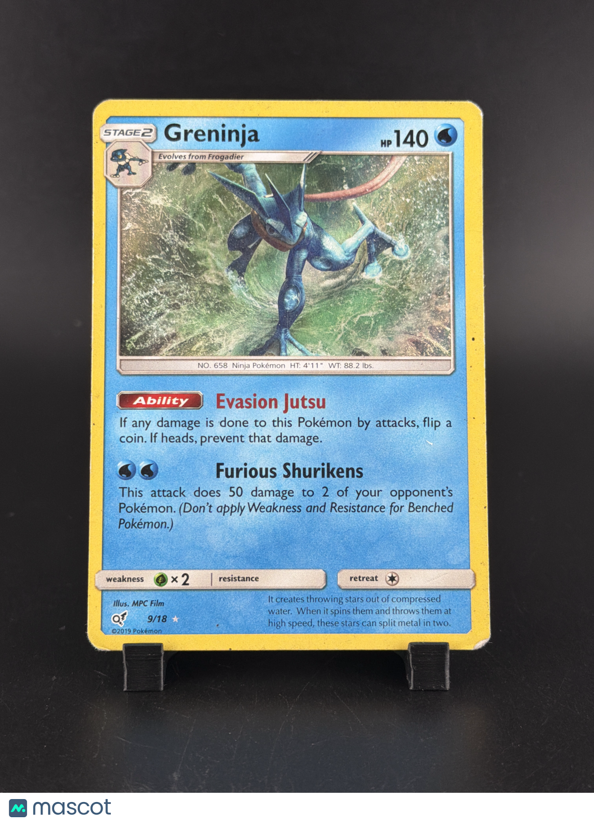 2019 Detective Pikachu Greninja Holo Rare #9/18