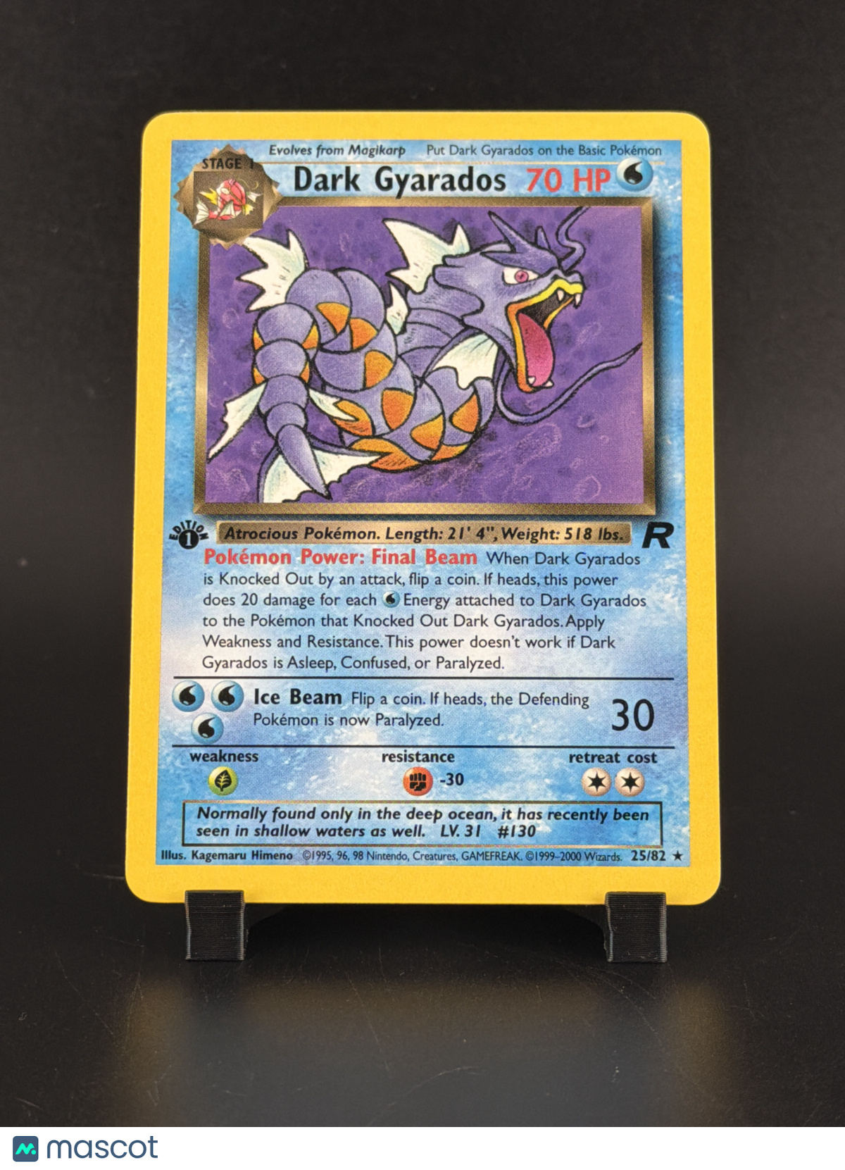 2000 Team Rocket Dark Gyarados Rare 1st Edition #25/82