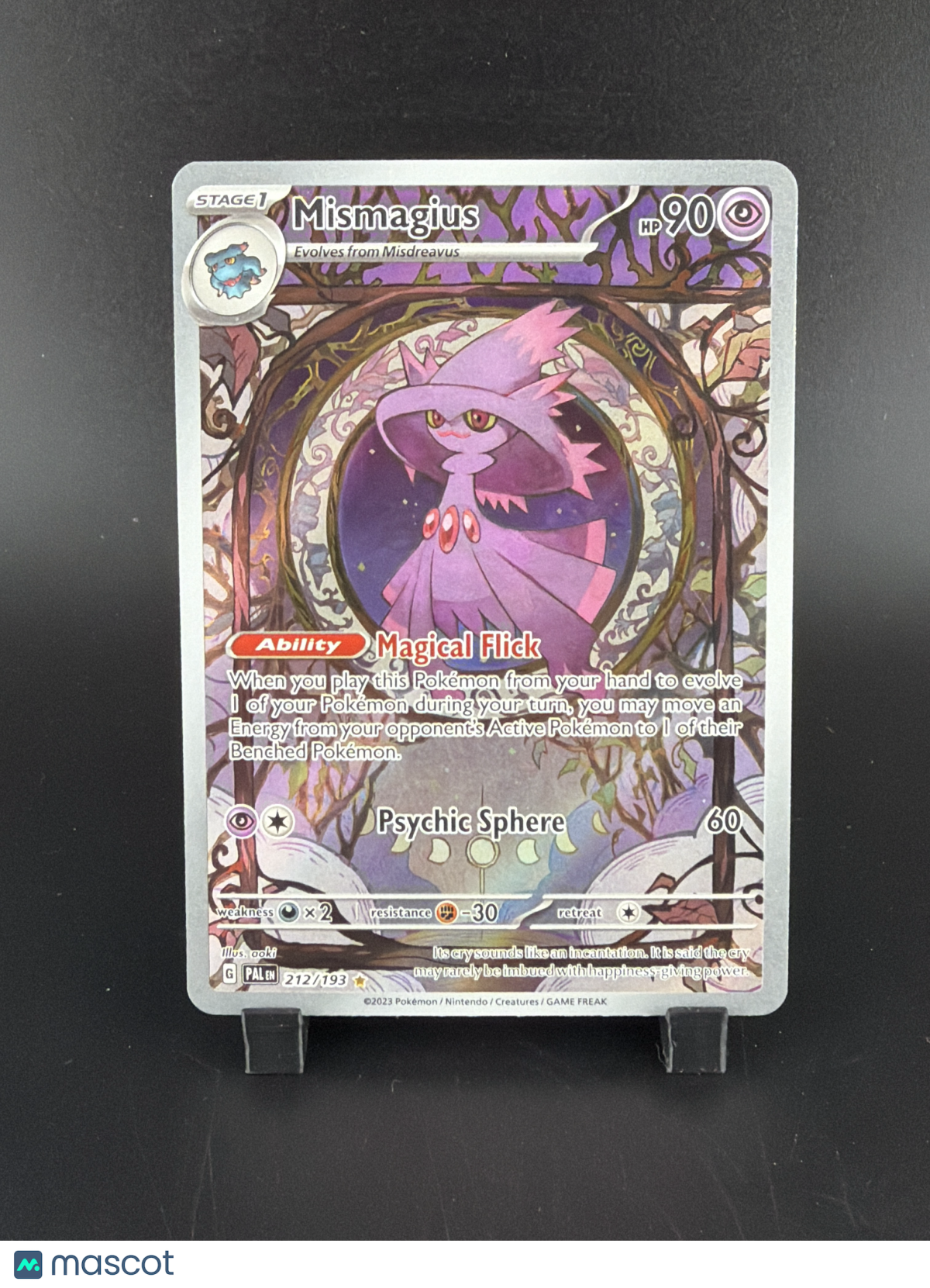 2023 Paldea Evolved Mismagius Holo Secret Rare FA #212/193
