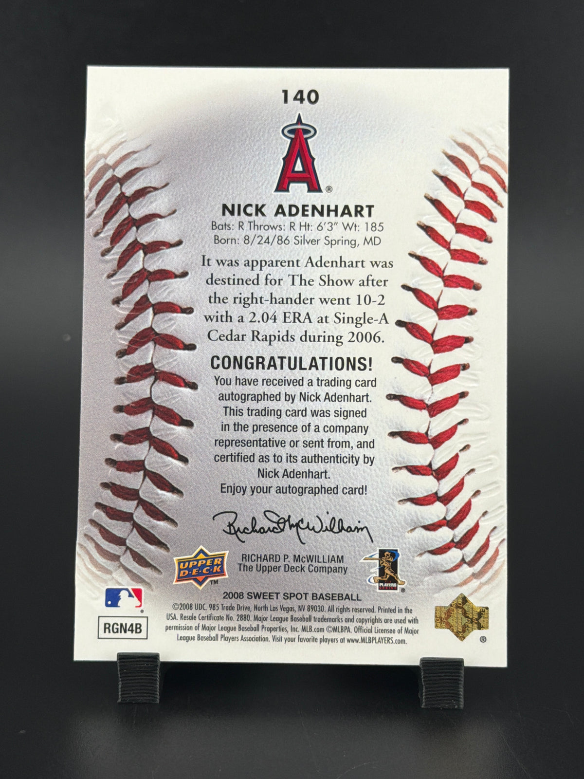 2008 Upper Deck Sweet Spot Nick Adenhart #140