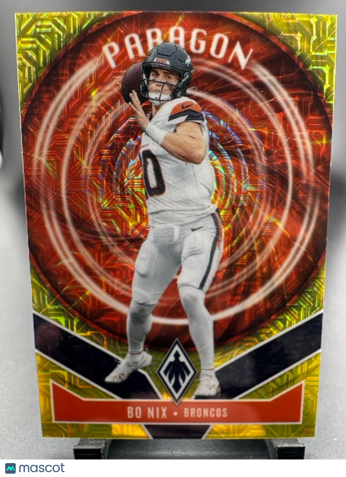 2025 Panini Phoenix Football Bo Nix Gold Mojo Silver Pack #14 49/49